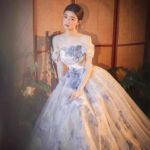 Off-shoulder vintage ethereal gown，Graduation Gown for Young Women