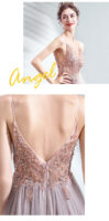 Stylish, Lightweight Evening Gown — (Custom-made item; non-returnable/non-exchangeable)