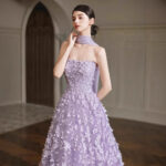 High-end strapless evening gown (Custom-made item; non-returnable/non-exchangeable)