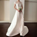 Simple satin wedding dress--(Custom-made item; non-returnable/non-exchangeable)