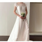 Simple satin wedding dress--(Custom-made item; non-returnable/non-exchangeable)