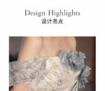 Off-shoulder vintage ethereal gown，Graduation Gown for Young Women