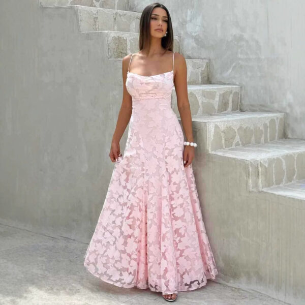 Multicolor camisole gown--(Custom-made item; non-returnable/non-exchangeable)