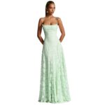 Multicolor camisole gown--(Custom-made item; non-returnable/non-exchangeable)