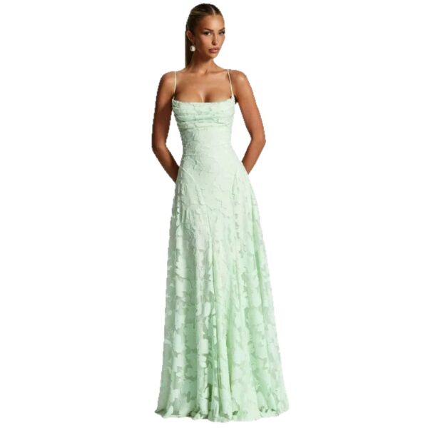 Multicolor camisole gown--(Custom-made item; non-returnable/non-exchangeable)