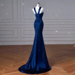 Halter-neck evening gown evening dress