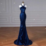 Halter-neck evening gown evening dress