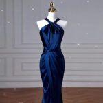 Halter-neck evening gown evening dress