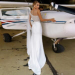 One-shoulder satin maxi dress formal dress