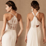 French-style lace fishtail skirt evening dress