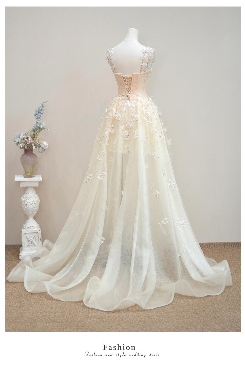 French-style floral lightweight formal dress