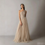 maxi dress featuring elaborate evening dress