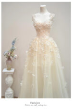 French-style floral lightweight formal dress
