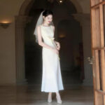 A minimalist long white dress perfect