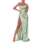Multi-colored evening gowns, bridesmaid dresses