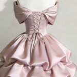 Short, multi-colored, girly-style skirt evening dress