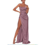 Multi-colored evening gowns, bridesmaid dresses