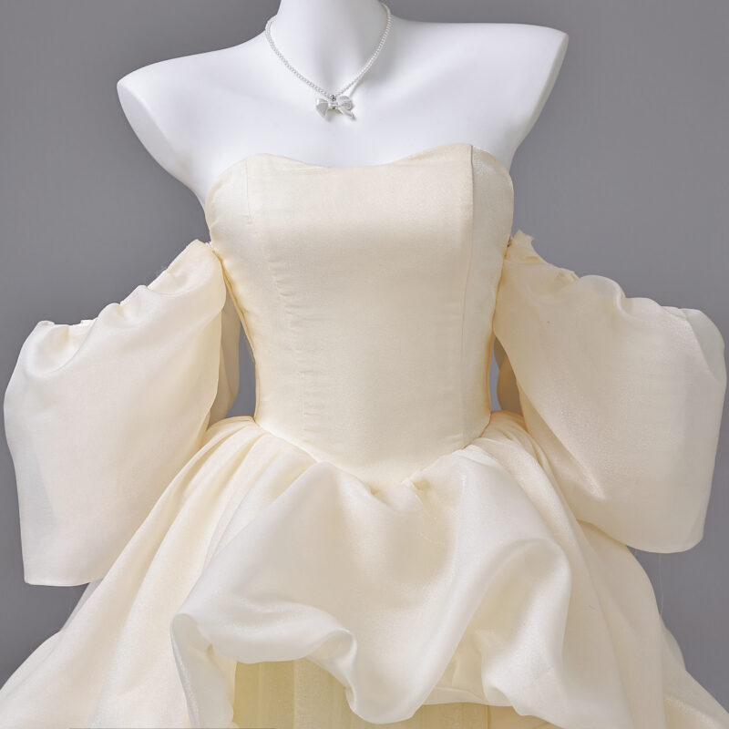 Double-layered, three-dimensional design performance gown