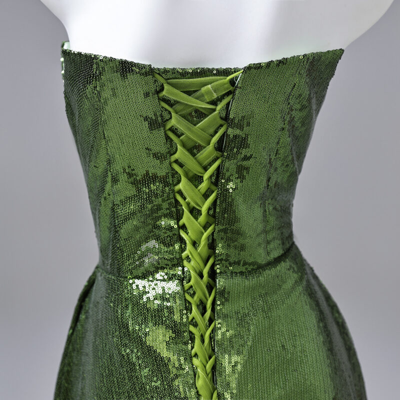 Stylish green sequin dress evening dress