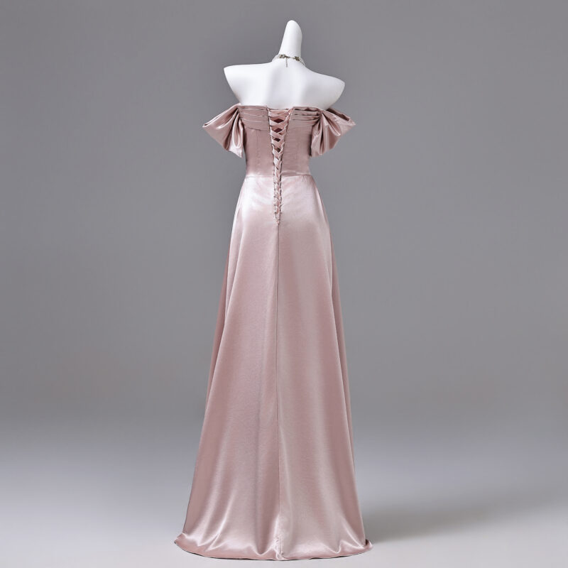 Satin fabric with a simple, elegant design. Formal Dress