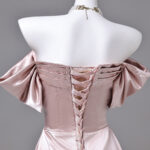 Satin fabric with a simple, elegant design. Formal Dress
