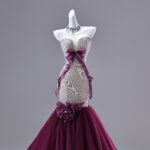 Uniquely designed two-tone fishtail skirt Evening Dress