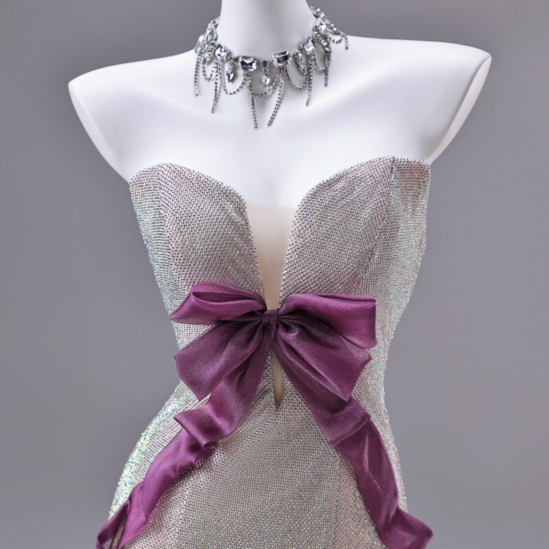 Uniquely designed two-tone fishtail skirt Evening Dress