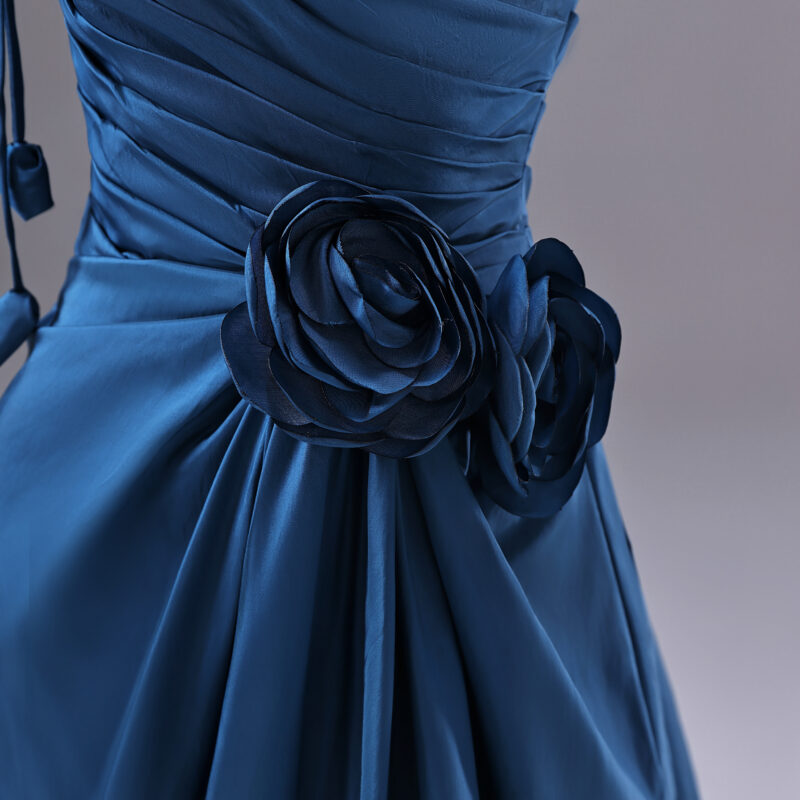 Blue satin dress Formal Dress
