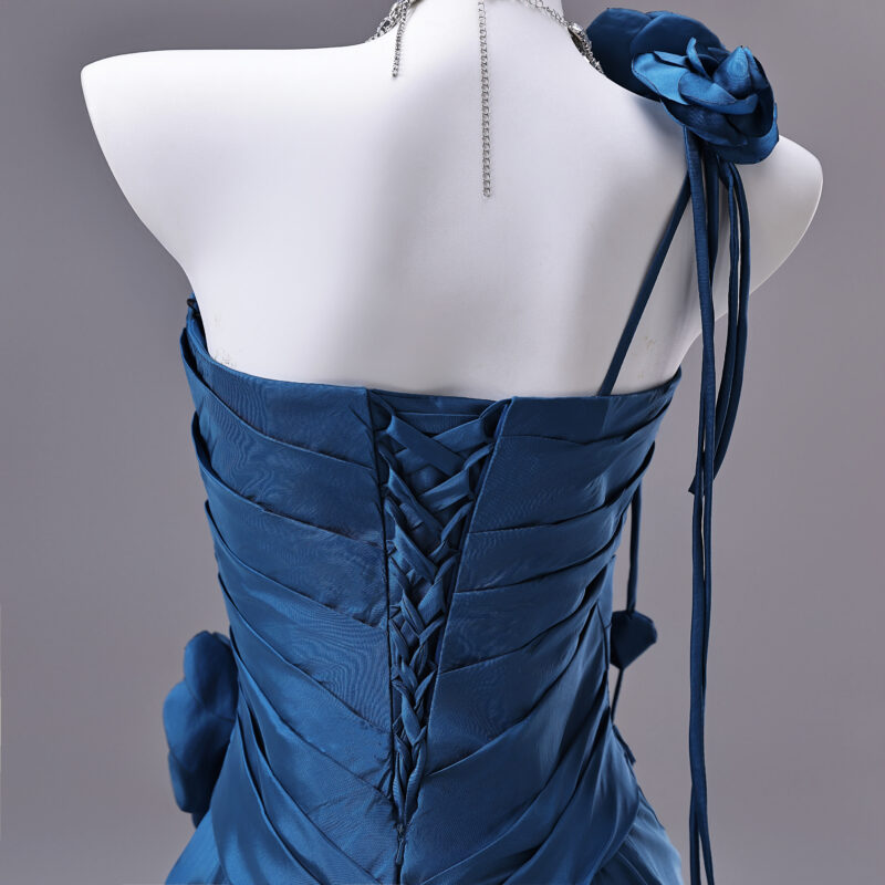 Blue satin dress Formal Dress