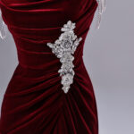 High-end handmade velvet dress Evening Dress