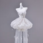 Short tulle skirt with a train Evening Dress
