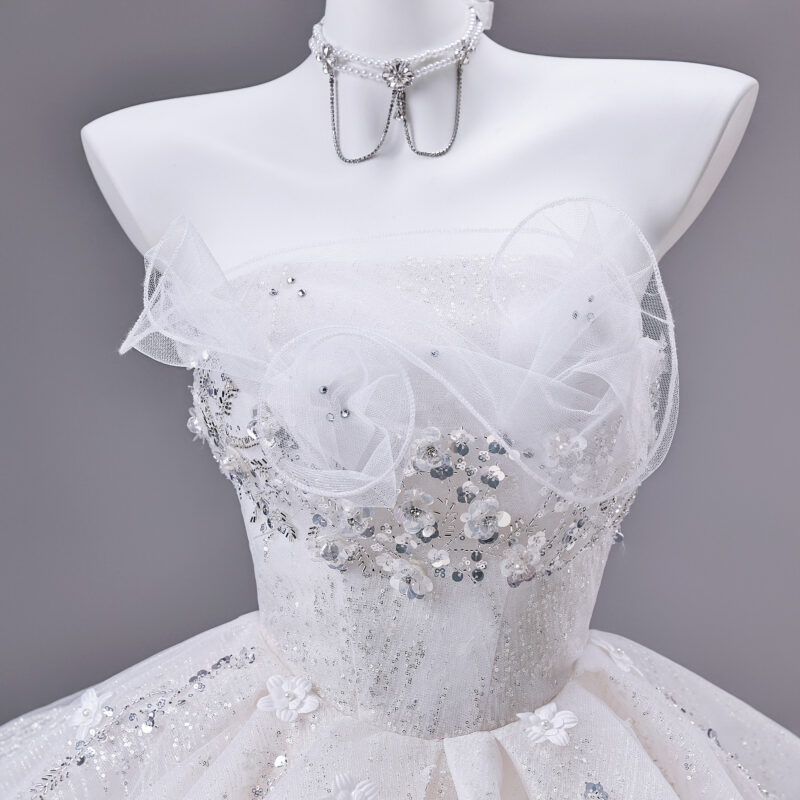 Short tulle skirt with a train Evening Dress