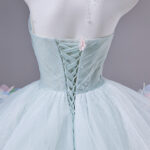 Tiered skirt Bow design at the chest Evening Dress