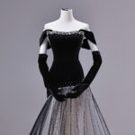 French-style aristocratic dress—suitable for evening parties and concerts formal dress