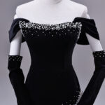 French-style aristocratic dress—suitable for evening parties and concerts formal dress