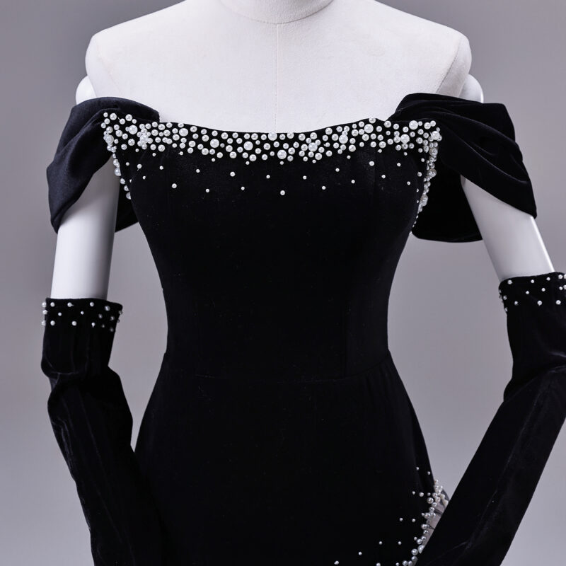 French-style aristocratic dress—suitable for evening parties and concerts formal dress