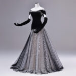 French-style aristocratic dress—suitable for evening parties and concerts formal dress
