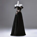 High-end embroidered formal gown