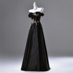 High-end embroidered formal gown