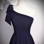 Simple one-shoulder gown—perfect for evening parties and gatherings.