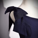 Simple one-shoulder gown—perfect for evening parties and gatherings.