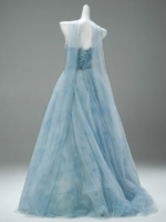 French-style princess-inspired strapless evening gown