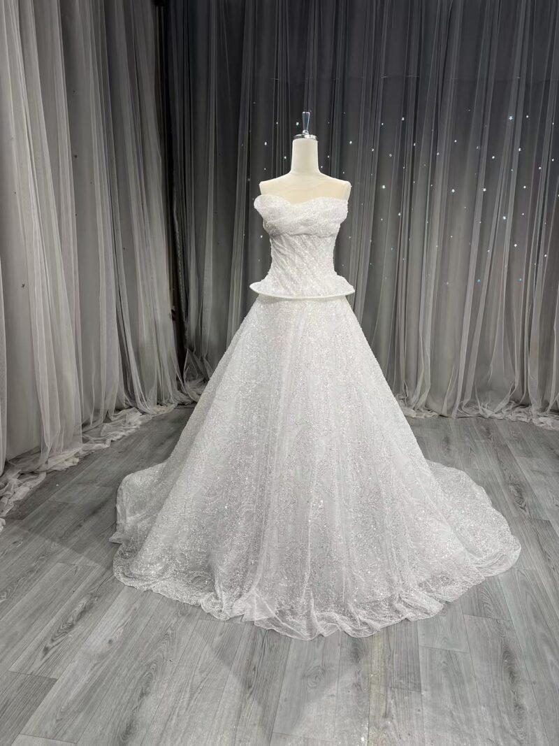 Multi-layered wedding dress