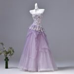 High-end multi-layered designer gown