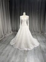 French-style wedding dress