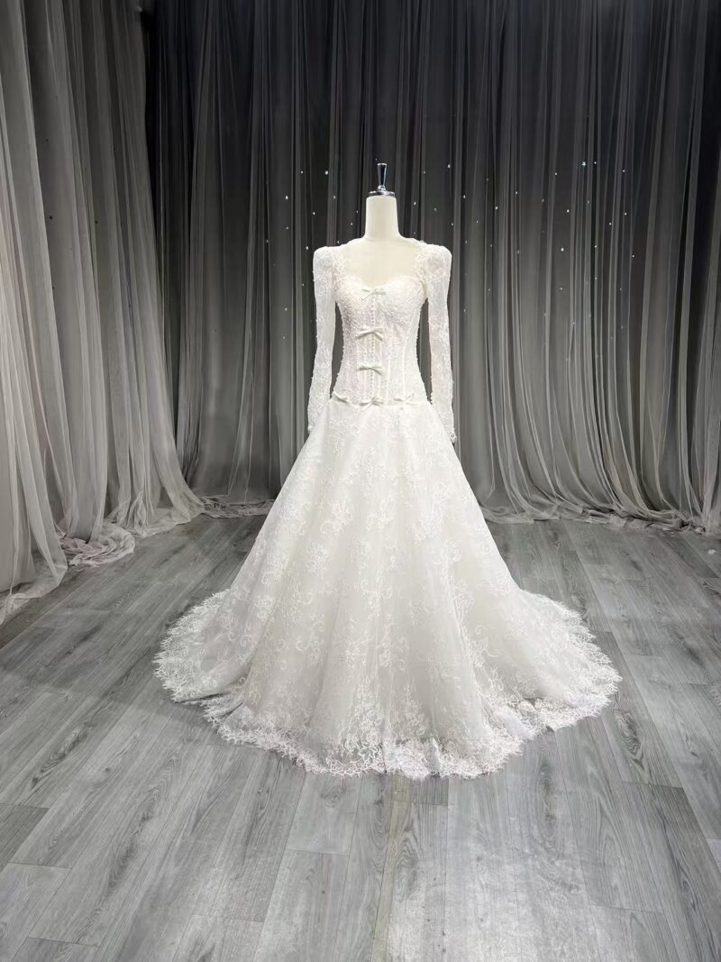 French-style wedding dress